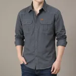 Full sleeves double pocket panel Shirt