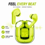 Ultrapods Pro Transparent True Wireless Earbuds – Bluetooth 5.3 TWS with Smart LED Display, ANC Noise Cancellation & IPX4 Waterproof