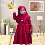 Large Kids Borka with Hijab for Girls, Sizes 36-44