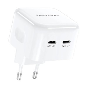 Vention FBPW0-EU 2-Port USB-C 35W White Charger