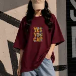 Premium Drop Shoulder T-Shirt for Women |Trendy Print Oversized Tee | Summer Friendly