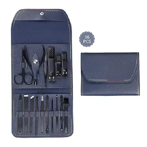 16 In 1 Stainless Steel Manicure Grooming Kit