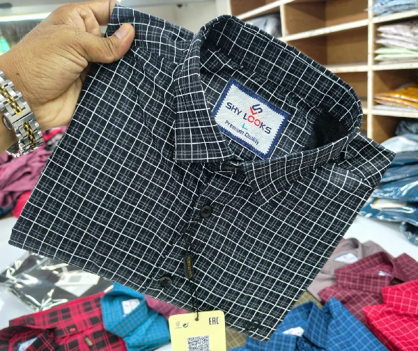 Update Cotton full Sleeve Check Shirt for Men's