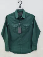 Men's Sakura Oxford Cotton Double Pocket Shirt, Slim Fit
