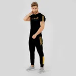 Men's O-Neck Tee and Elastic Waist Pants Tracksuit, Sizes L and XL