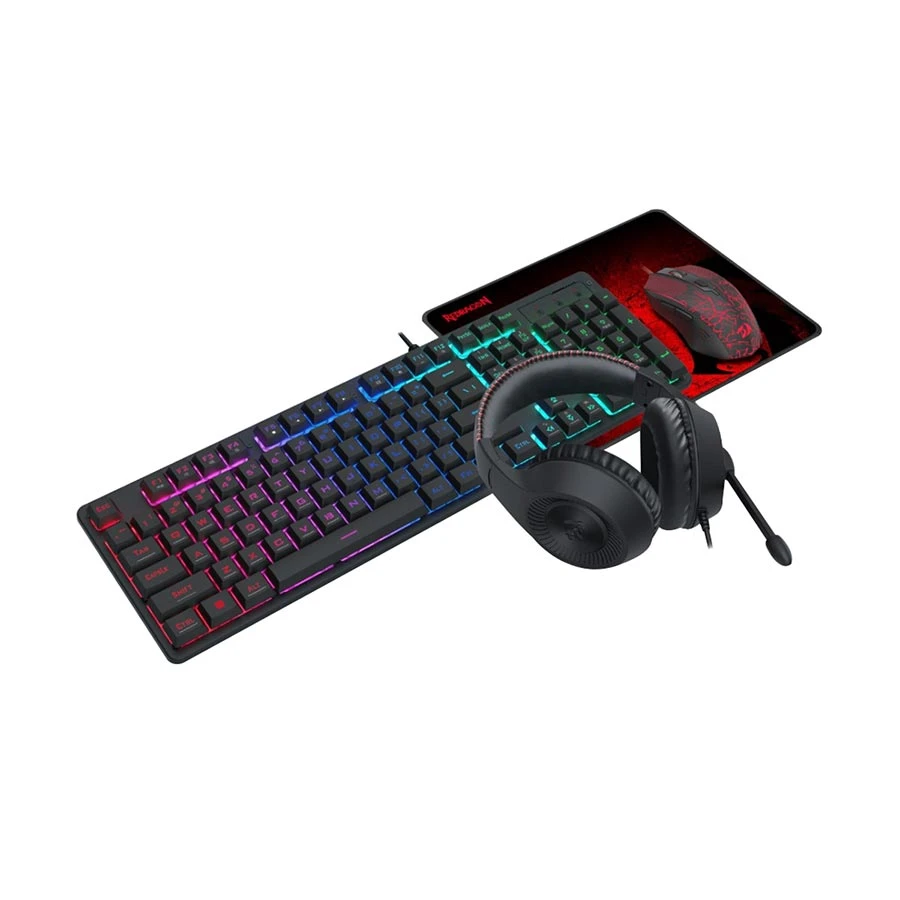 Redragon S107P-BA Gaming Keyboard, Mouse, Headphone & Mouse Pad Combo