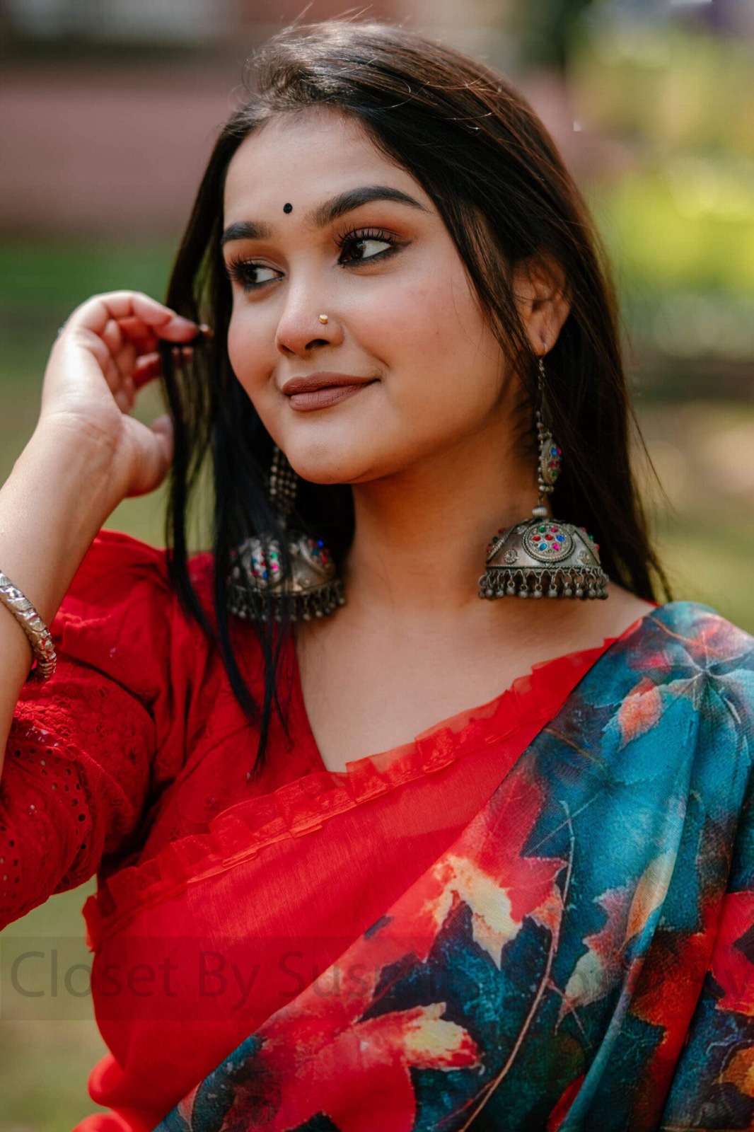 Digital Printed Chanderi Silk Saree for Women, Saree Only, 4 Colours