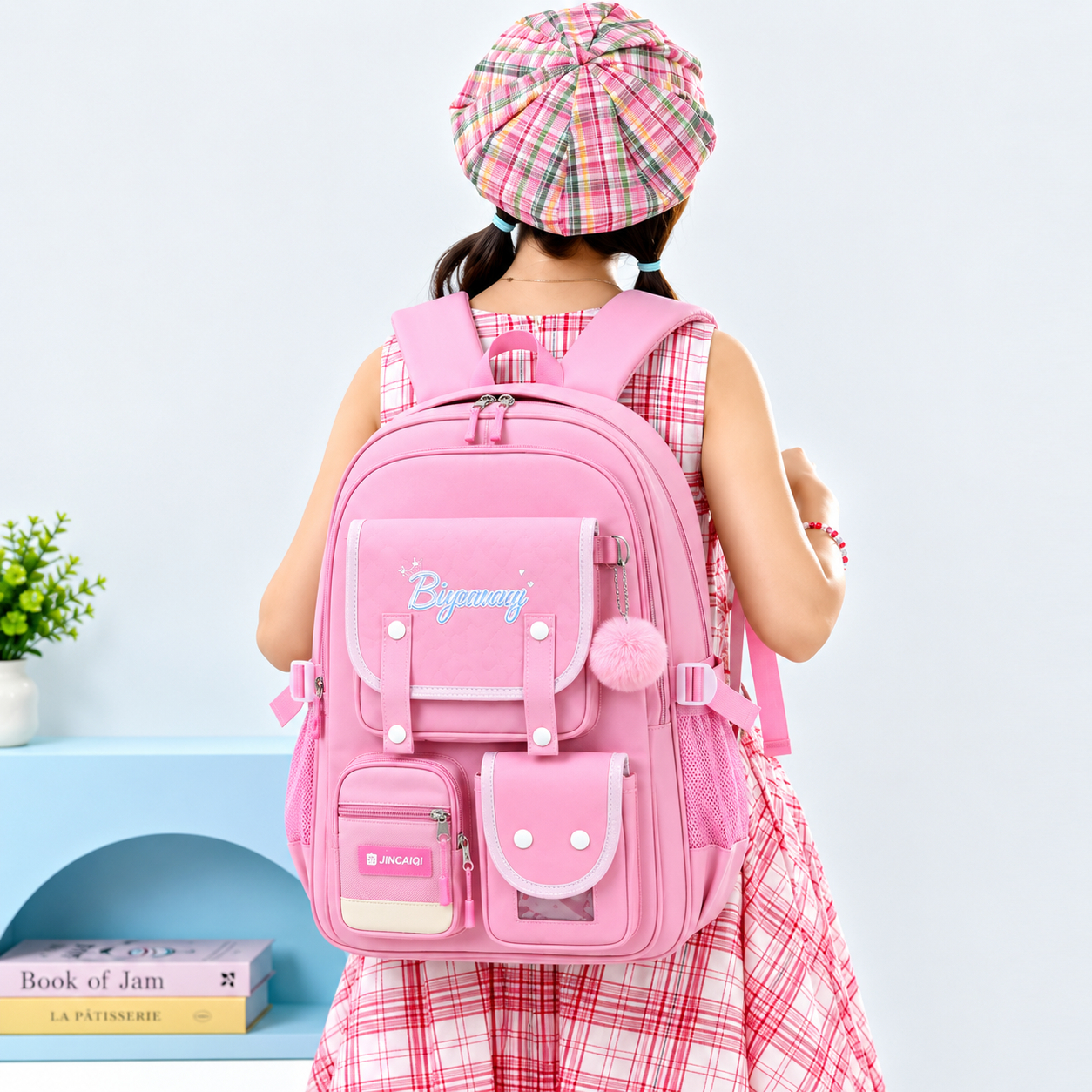 Lunara / Bigemeng Premium Casual Kids Backpack - Pink