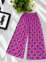 Women's Free Size Linen Palazzo Trousers, 26-27 Inch Hem, 6 Colours