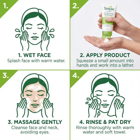 Simple Kind to Skin Moisturising Face Wash 150ml (Poland)