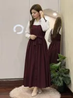 Romper Gown with 24 Inch Shirt in Garment Georgette, Free Size