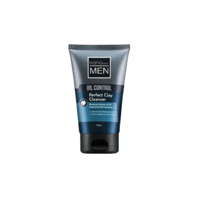 Nano White Men Oil Control Perfect Clay Cleanser 100ml (Malaysia)