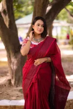 Women's Tangail Saree with Blouse Piece, 13 Haath