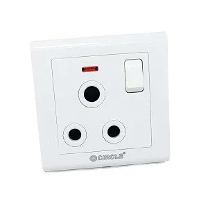 Circle 3 Pin Round Gang Socket