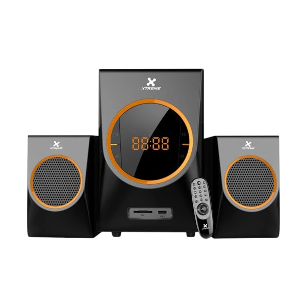 Xtreme Win 2:1 Bluetooth Black Multimedia Speaker With Remote