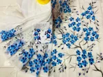 Hand Brush Print Couple Dress, Half Silk Saree and Dhupian Panjabi