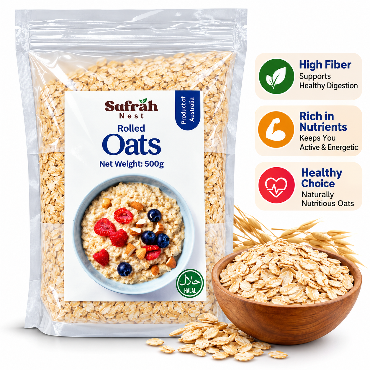 Sufrah Nest Premium Oats – 500g