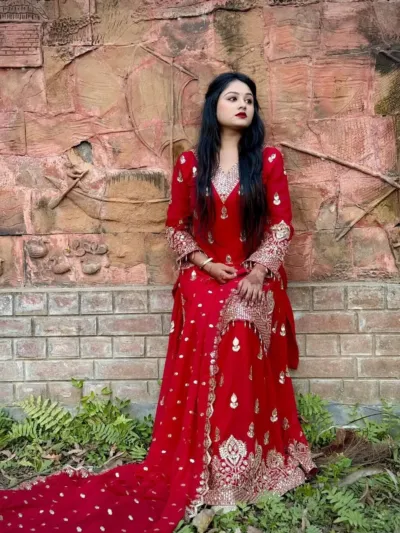 Fox Georgette Sequin Three Piece with Sharara, 6 Colours