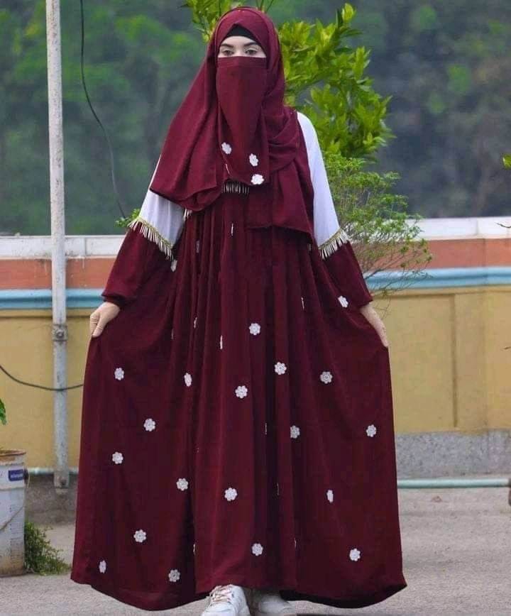 Party Borka Full Set with Hijab and Nikab, Sizes 52 to 56