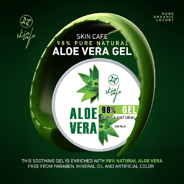 Skin Cafe Pure & Natural Aloe Vera gel 98% (240ml)