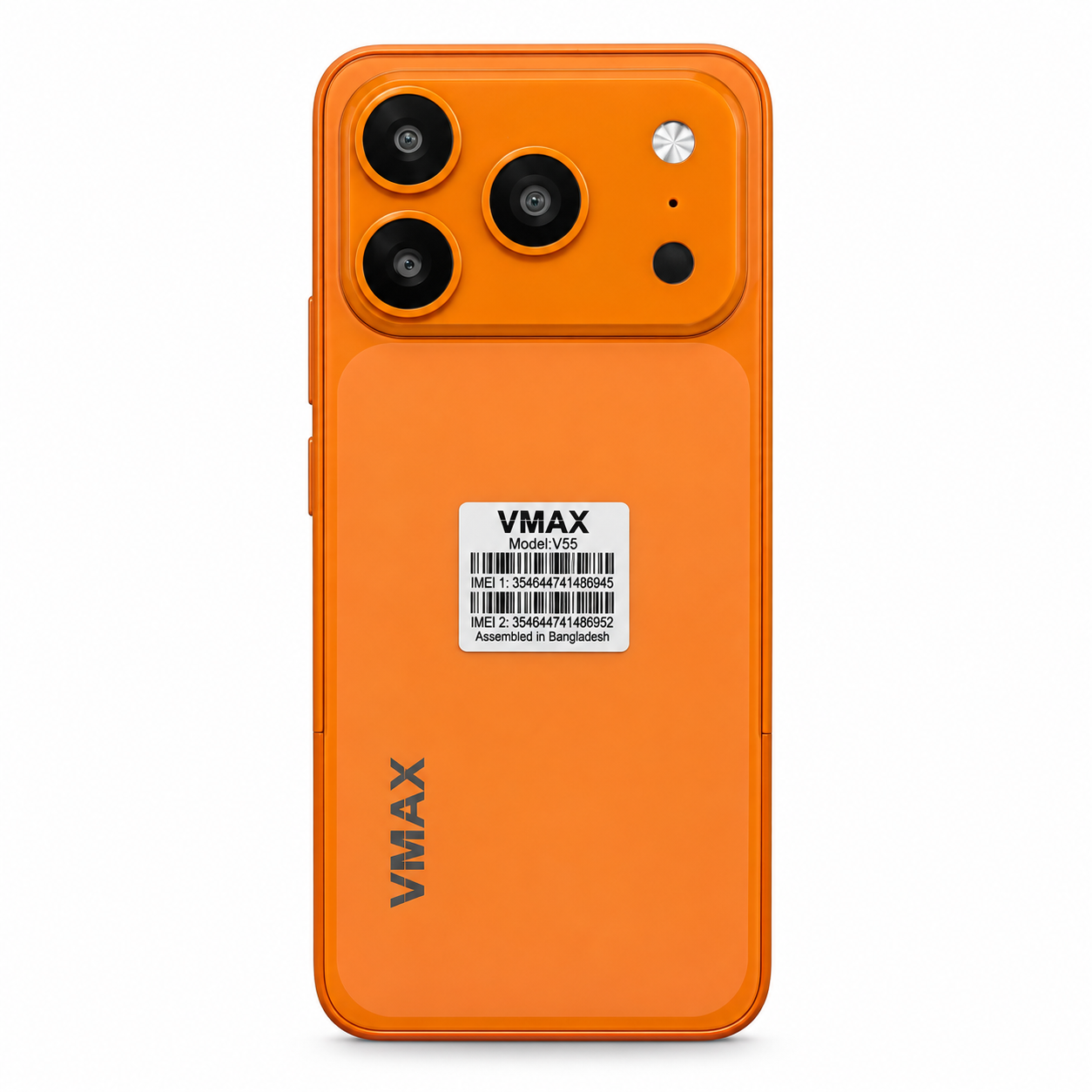 VMAX V55 PRO Max Feature Phone – 2.8 Inch HD Display, Slim Metal Body, 2500mAh Built-In Battery, Type-C Port, Wireless FM, Auto Call Recording & Dual SIM Support