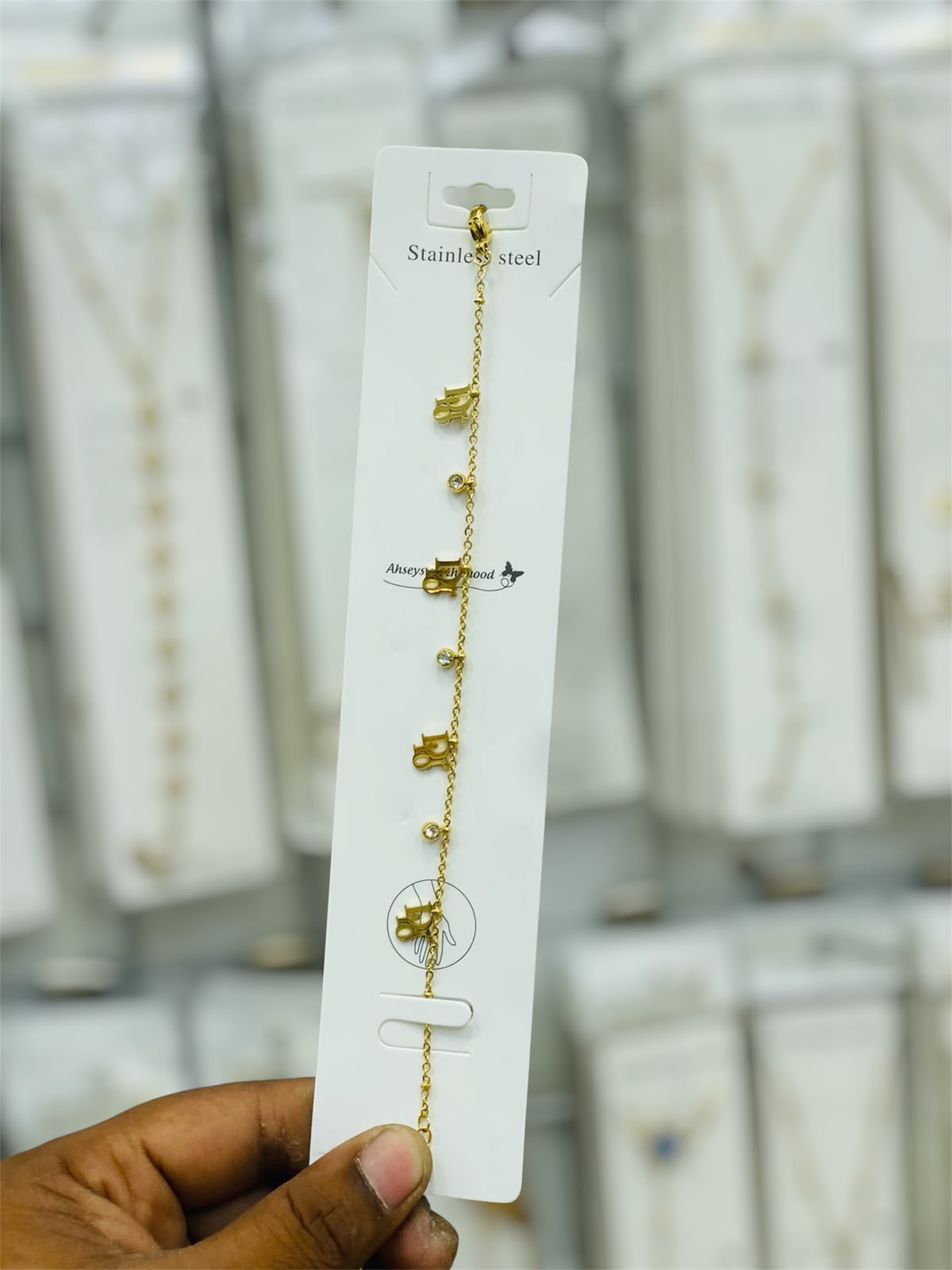 Premium stainless steel Dior-inspired bracelet