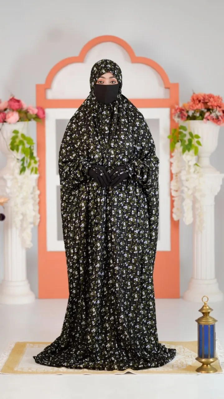 Women's Full Cover Prayer Khimar, Soft Cotton, 80 Inch Round