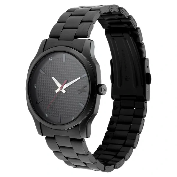 Fastrack NR3255NM01 Stunners Quartz Analog Black Dial Metal Strap Watch