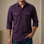 Fashionable casual shirt for men(purple)