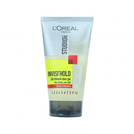 L'Oreal Studio Line 8 Extra Strength Invisi'Hold 24h Natural Clear Gel 150ml (France)