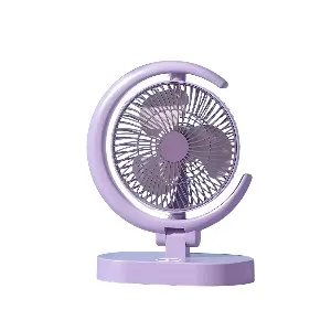 Indiana IRF-869C Foldable Desk Fan with LED Light – Purple