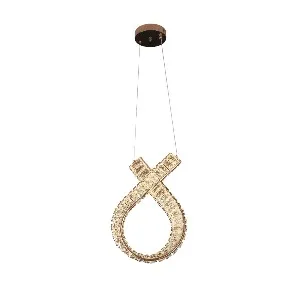 Qulik Semi Infinity Loop Luxury LED Crystal Chandelier Pendant Light (QL-D8868-1)