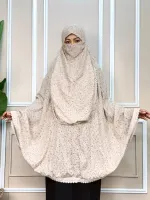 Viscose Cotton Niqab Hijab, Front 45 Inch and Gher 150 Inch