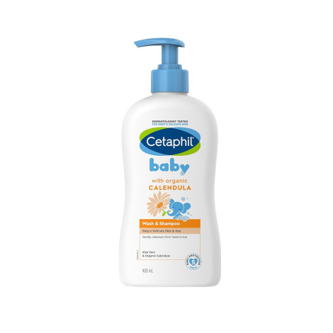 Cetaphil Baby with Organic Calendula Wash & Shampoo 400ml (Germany)