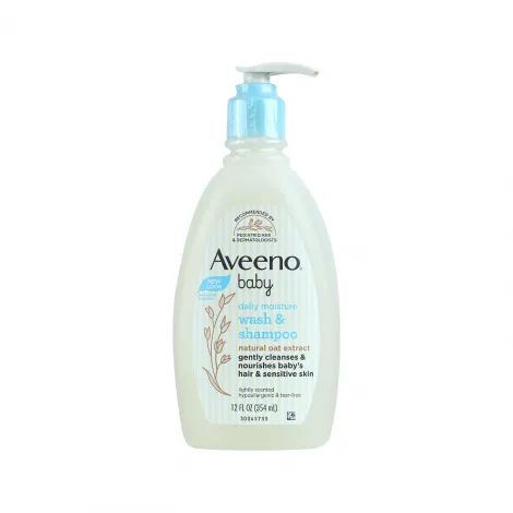 Aveeno Baby Daily Moisture Wash & Shampoo 354ml (Canada)