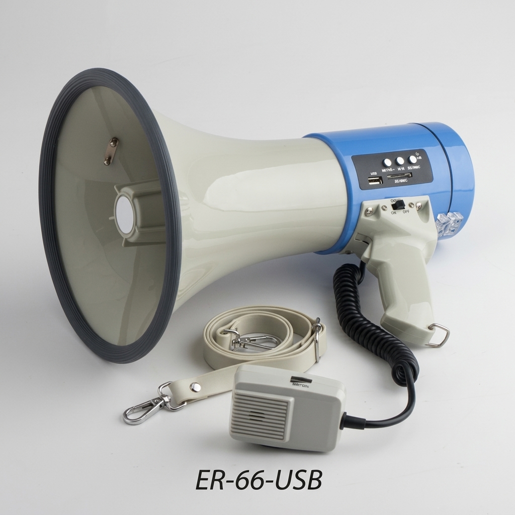 Power Megaphones (Hand Mike) Show ER-66 USB Series With Recording and Built-in Siren