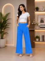 Women's Baggy Jeans Pant, Adjustable Free Size Waist, 38 to 40 Inch