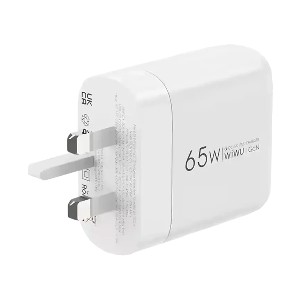 Wiwu Ark USB & Dual USB-C 65W GaN White Charger(3 Pin, UK)