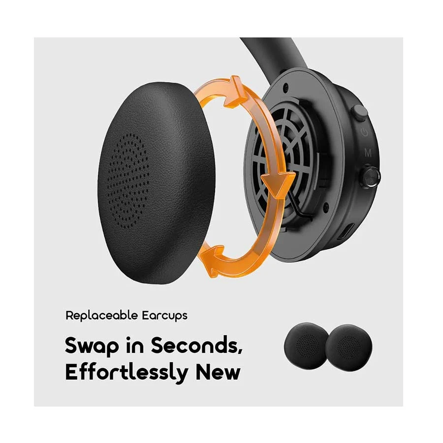 Oraimo BoomPop Air OHP-316 Bluetooth Gravity Black Headphone