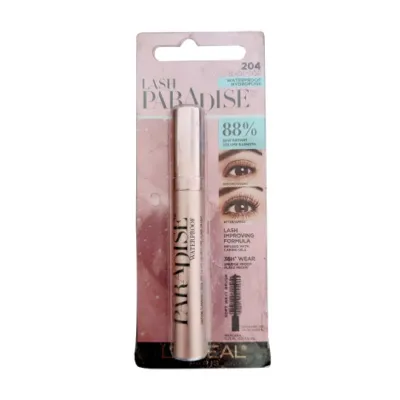 L'Oreal Lash Paradise Waterproof Mascara - 204 Black Noir (China)