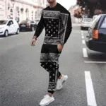 Full Sleeve Mesh Jersey T-Shirt with Polyester Suit Trouser for Men
