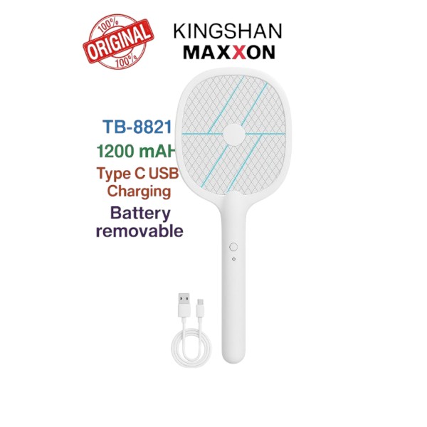 KINGSHAN MAXXON TB-8821 TYPE-C Charging Electronic Mosquito Rechargeable Bat