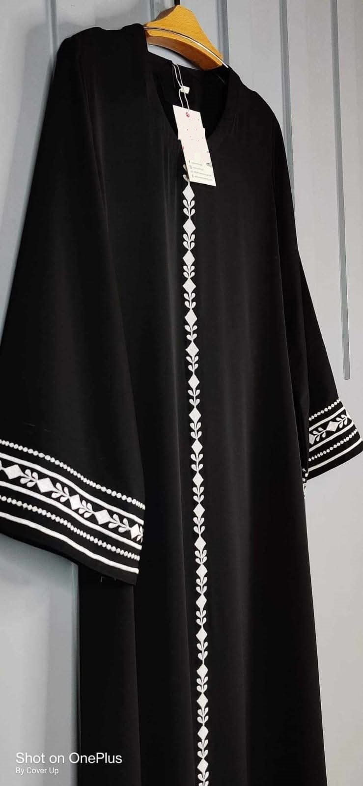 Embroidered Gown Borka for Students, with Hijab, Body 36 to 48