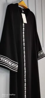 Embroidered Gown Borka for Students, with Hijab, Body 36 to 48