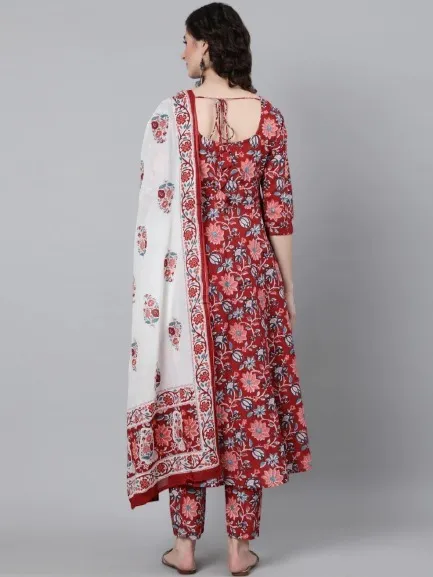 Women's Readymade AC Cotton Printed Three Piece, Body up to 44