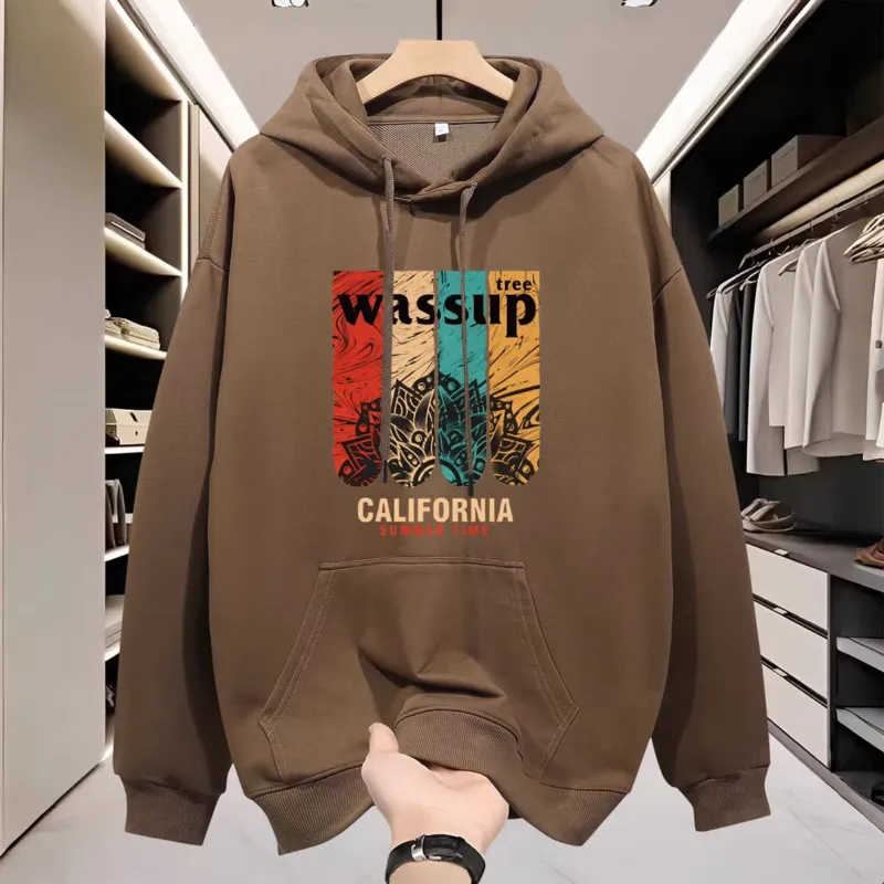 Men's Cotton Full Sleeve Winter Hoodie, 320 GSM, 5 Colours