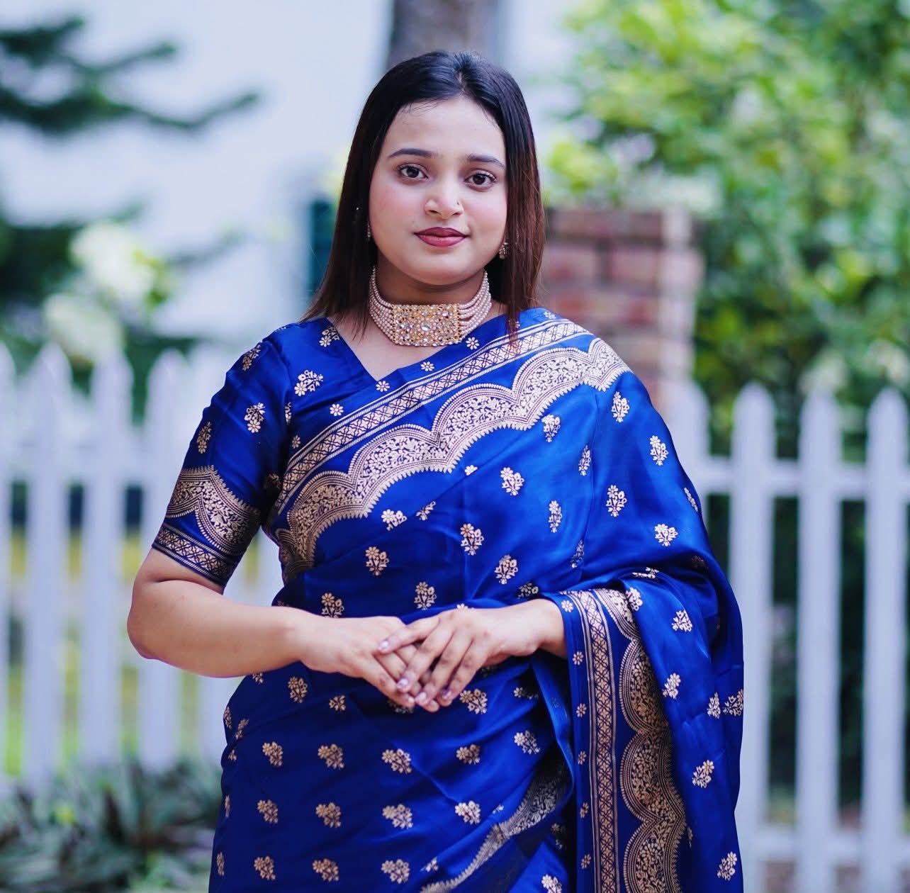 Women's Skin Print Silk Saree with Blouse Piece, 4 Colours