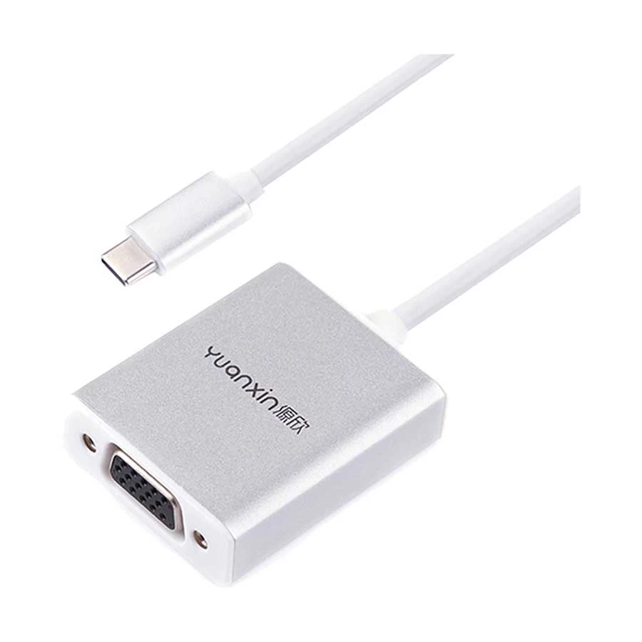 Yuanxin X-3212 Type-C Male to VGA Female Silver Converter