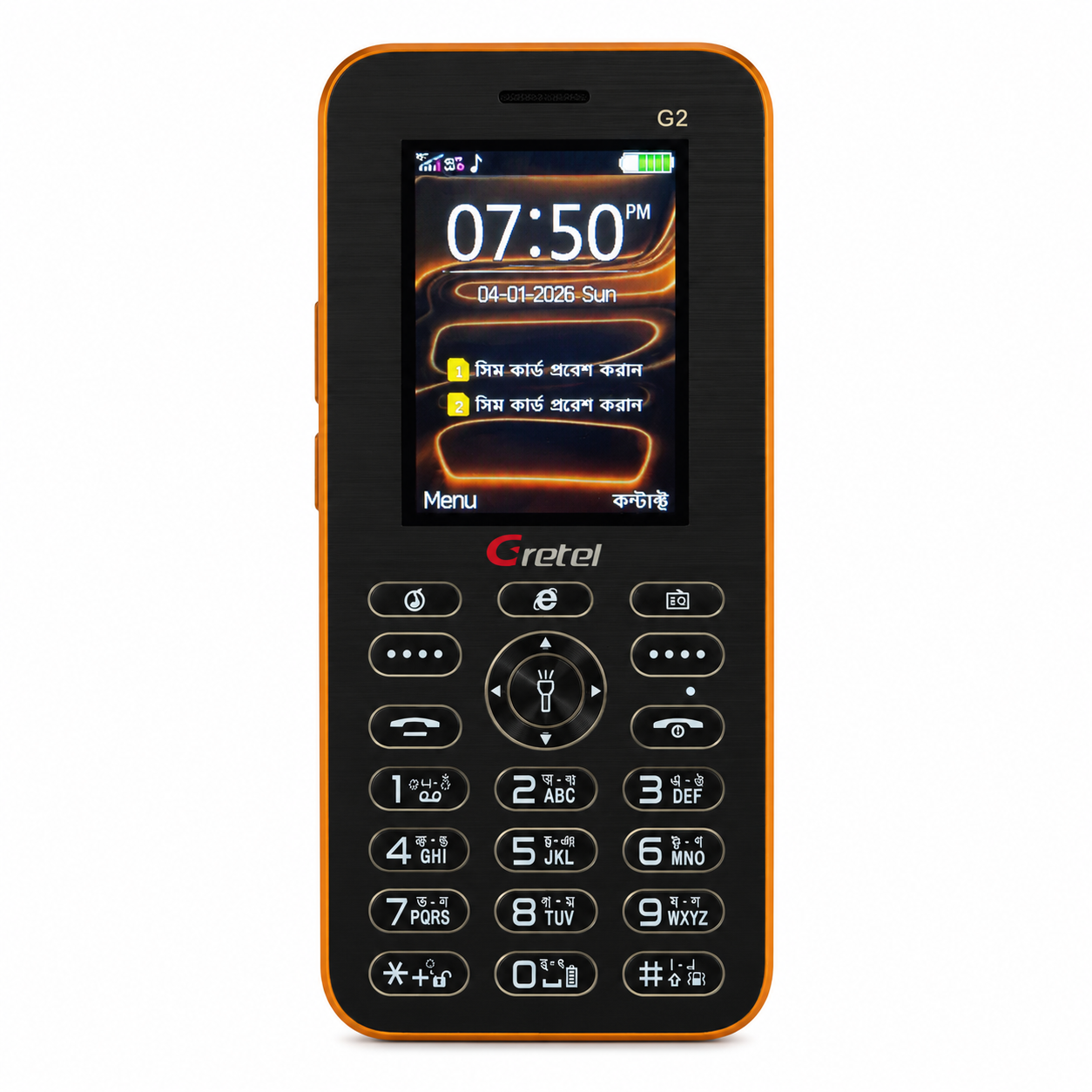 Gretel G2 Pro Max Feature Phone – iPhone 17 Pro Max Inspired Design, 3250mAh Built-In Battery, 2.8" LCD Display, Type-C Port, Big Speaker & Wireless FM
