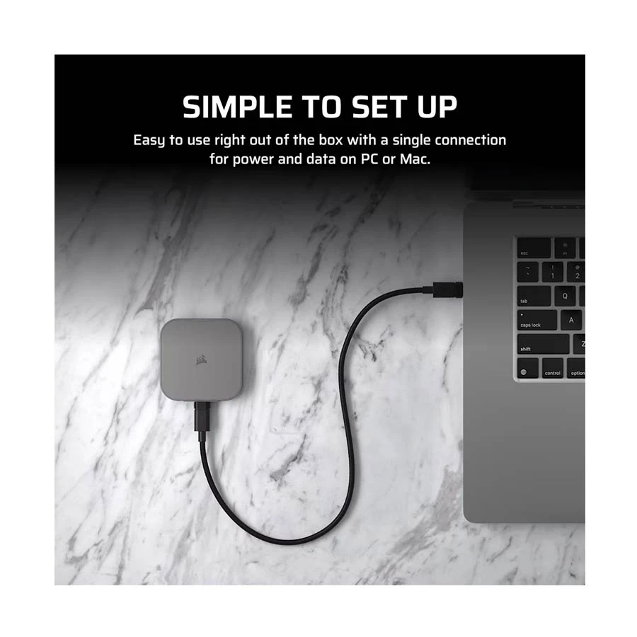 Corsair EX400U 2TB USB4 Type-C Gunmetal Portable External SSD